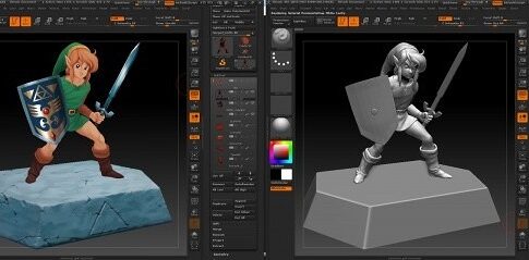 A Link To The Past ゼルダの伝説 神々のトライフォースの主人公 リンク のイラストをzbrushとハンドペイントテクスチャで3d再現した作品 3d人 3dnchu