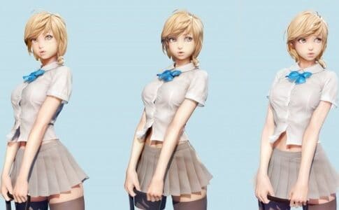 3dcg 美少女 人気 服 作成