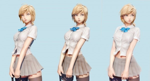 Schoolgirl かわいいは正義 コリアンcgアーティストがzbrushで作成した 女子生徒 キャラクターモデル 裸注意