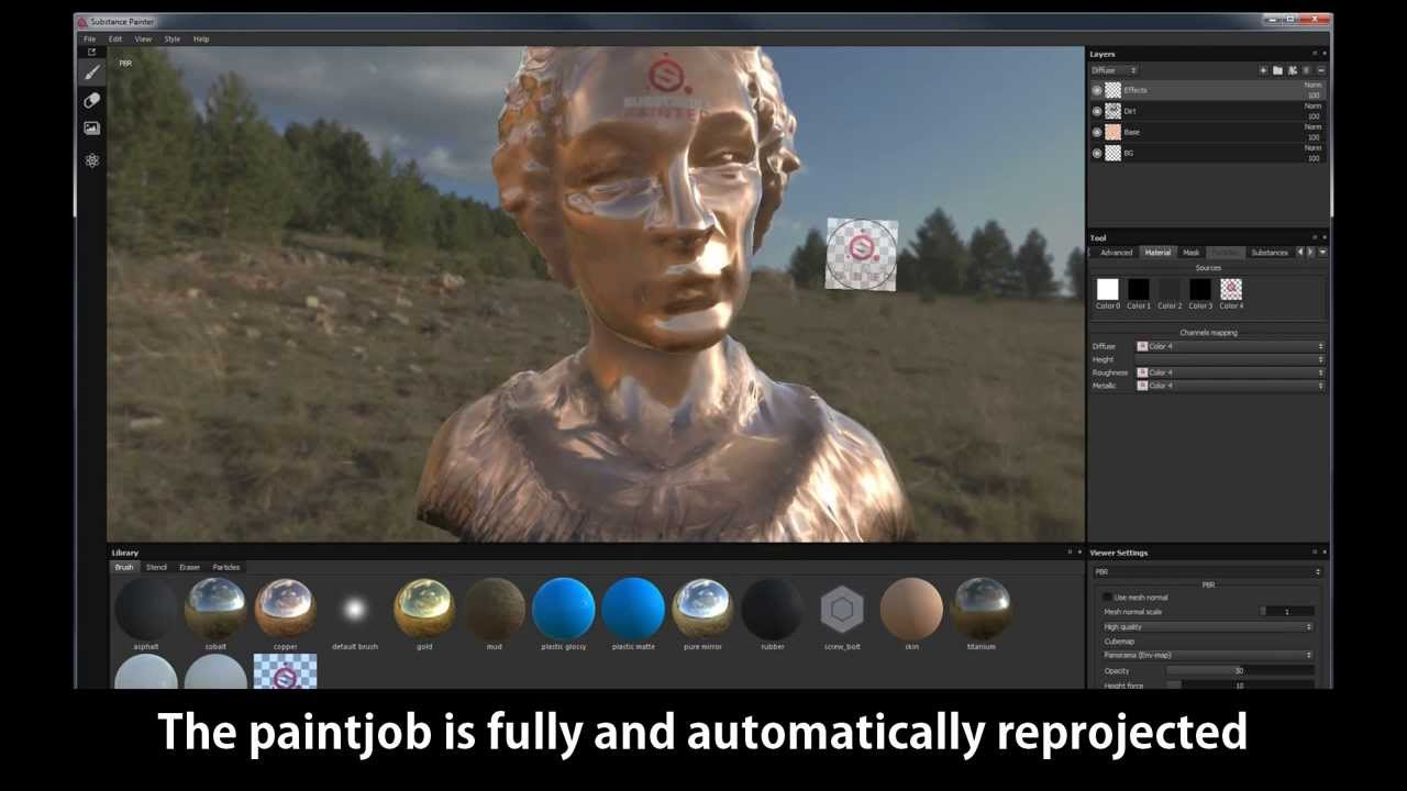 Substance Painter Teaser 3 ティーザー映像第三弾！「UV Reprojection」でテクスチャを維持したままUV再構築！ allegorithmicの次世代
