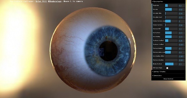 Eye Texture Raytracing Demo