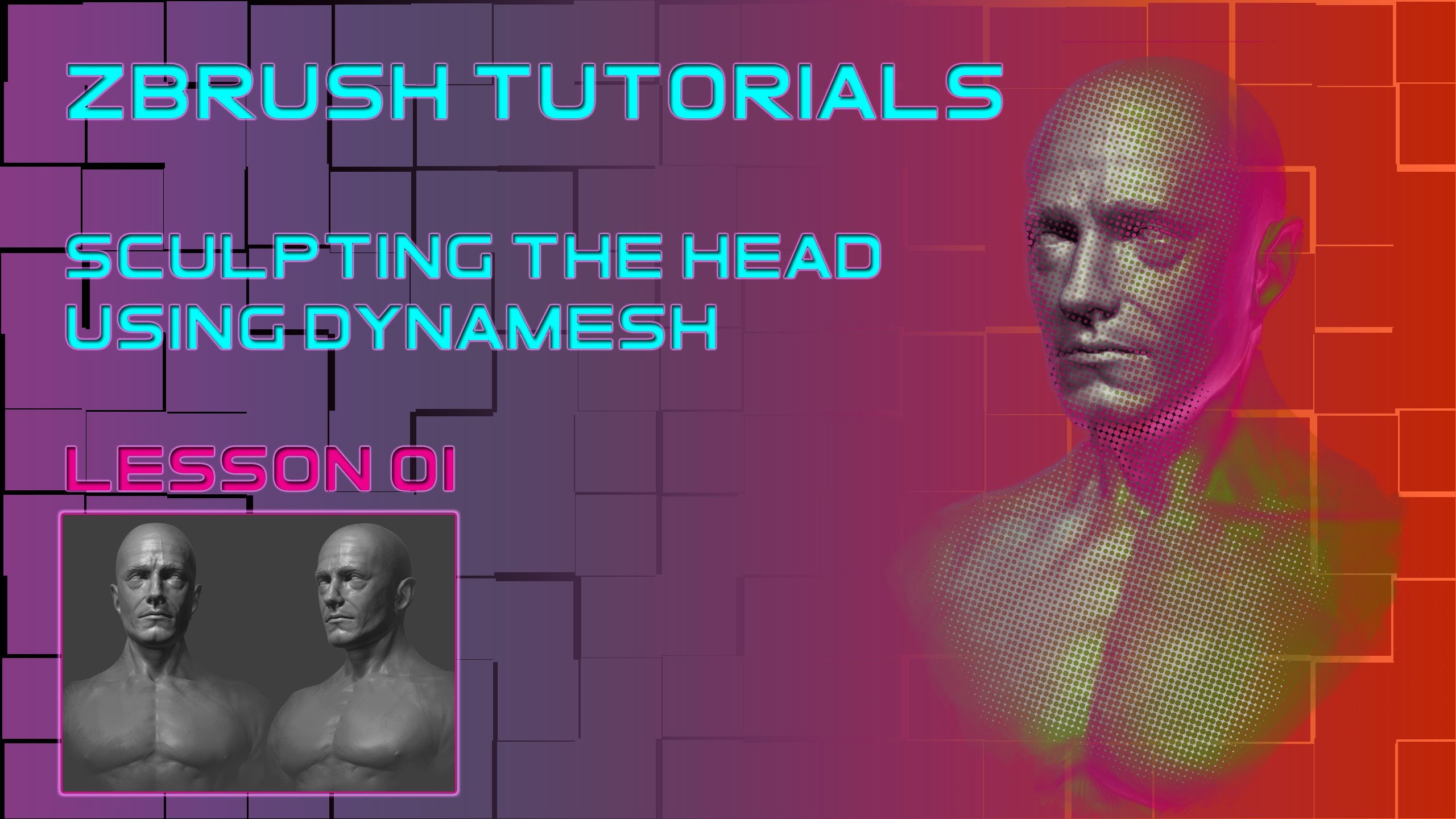 Zbrush Dynamesh Head Tutorial - ダイナメッシュを使って一から人体頭部を作る！ZBrush初心者向け ...