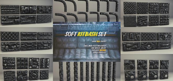 Soft Kitbash Set - ハードサーフェスモデルを際立たせるのに最適！ソフトディテールのキットバッシュセットが販売中！