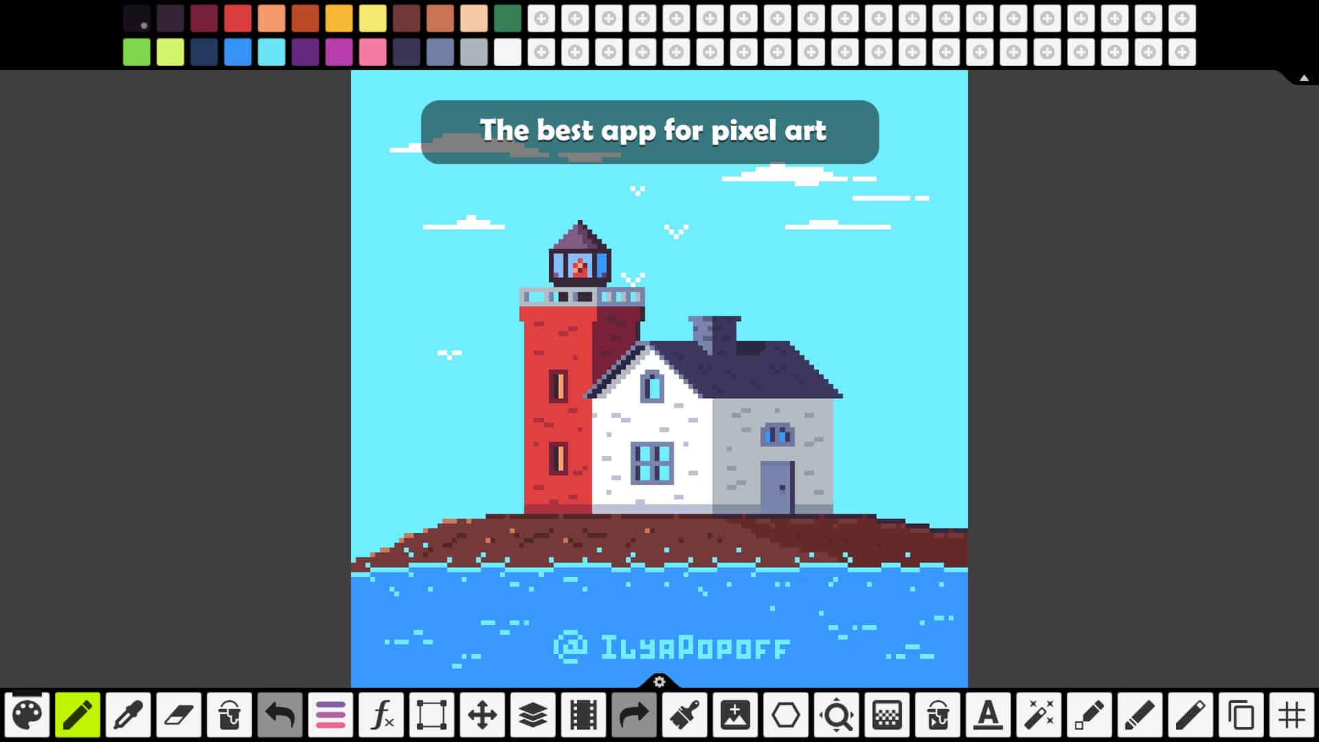 Pixel Studio For Pixel Art シンプルかつ軽快に動作する無料のピクセルアート ドット絵 制作ツール Win Macos Ios Android