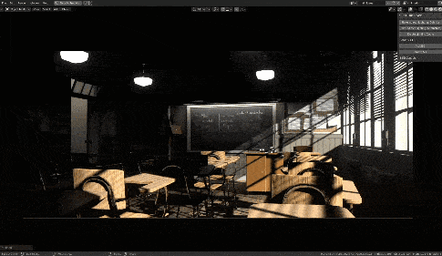 Screen Space Illumination for Blender Eevee v0.1 EEVEEビューポート上でSSGIを手軽に実現出来るBlenderアドオン！無料！