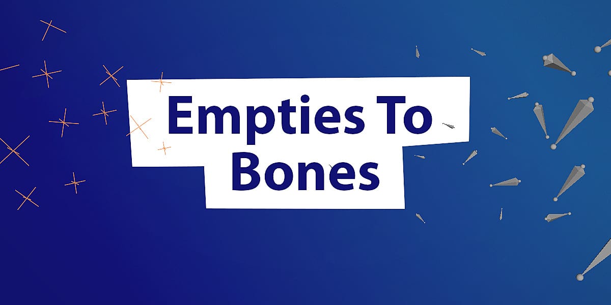 Empties To Bones １クリックでempty階層をボーン階層に変換してくれるblenderアドオン 無料版もあるよ