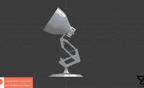 Luxo Jr Pixar Lamp - ピクサー風ランプのBlenderリギング Luxo Jr Pixar Lamp - ピクサー風ランプのBlenderリギング