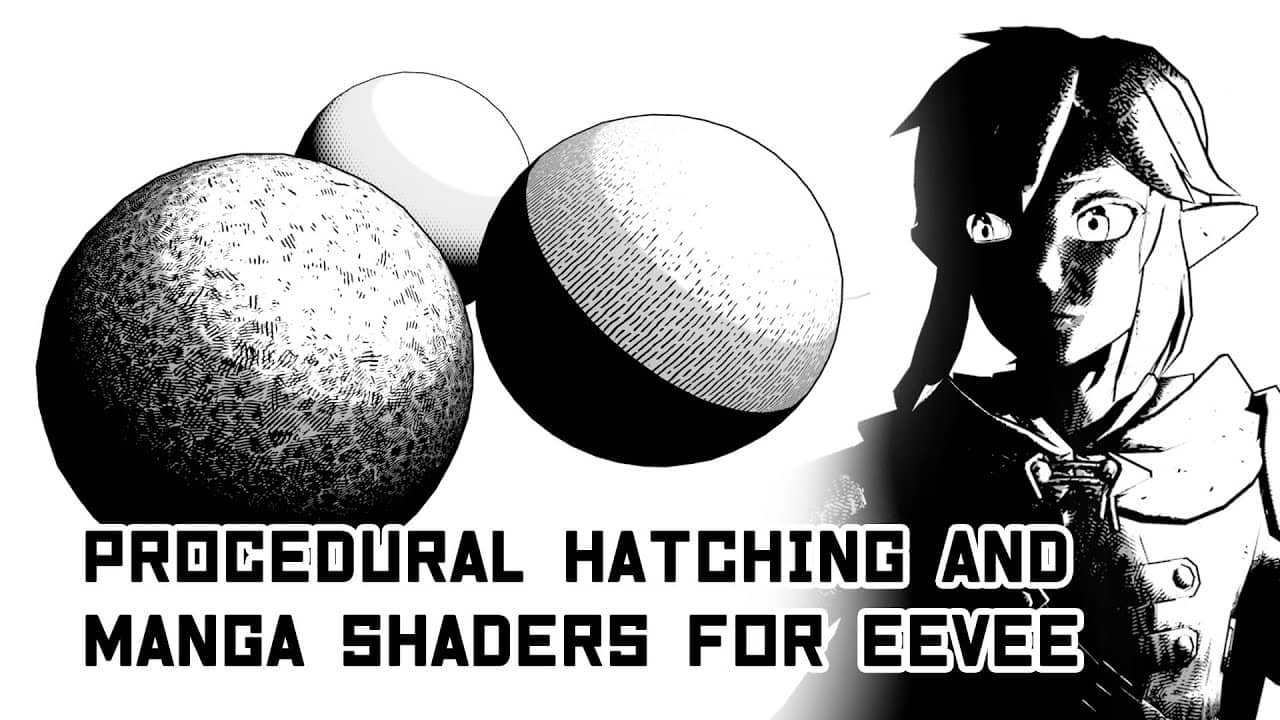 Procedural Hatching And Manga Shaders For Eevee Kristof Dedene氏による