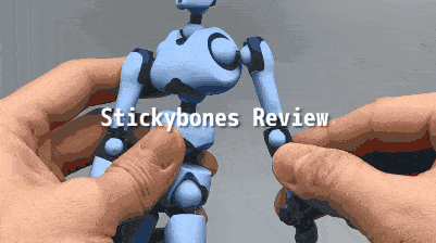 Stickybones - 強力マグネット＆特殊素材で高剛性の関節可動システムが