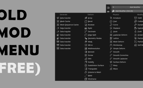 Old Modifier Menu - Blender 4.0で変わってしまったモディファイアのメニューを取り戻すアドオンが無料公開！