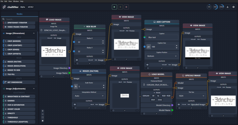 chaiNNer Alpha - ニューラルネットワークによる高解像度化や画像加工をノードベースGUIで制御出来るオープンソースツール ...